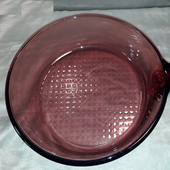 Vintage 90s Cranberry Visions Pyrex Corning Purple 10" All-Glass Skillet Frypan - Picture 4 of 7